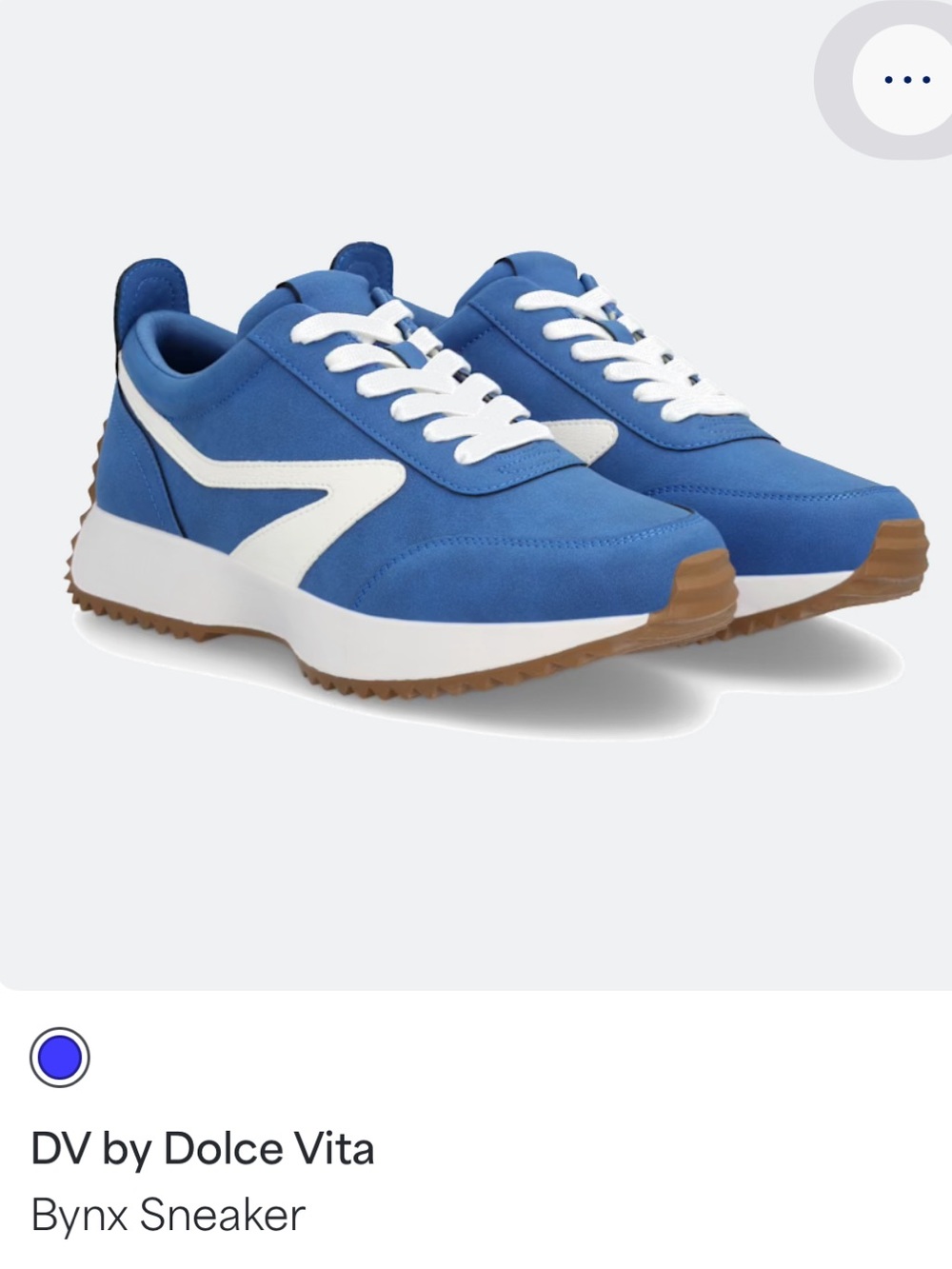 DV by Dolce Vita Bynx Sneaker in Blue with White Trim
